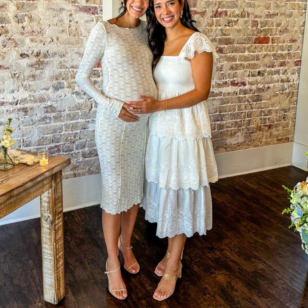 Eyelet Tiered Dress